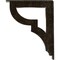 Ekena Millwork Bradford Wrought Iron Bracket, (Triple center brace), Antiqued Warm Silver 2"W x 10"D x 12"H BKTM02X10X12TBRAWS - alternate 4